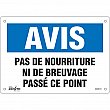 Zenith Safety Products - SGM513 - Enseigne «Pas de Nourriture» Chaque