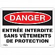 Zenith Safety Products - SGM527 - Enseigne «Entrée Interdite» Chaque
