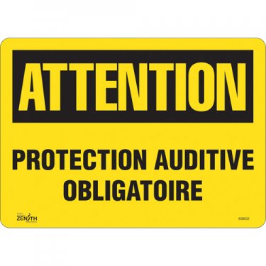 Zenith Safety Products - SGM532 - Enseigne «Protection Auditive Obligatoire» Chaque