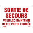 Zenith Safety Products - SGM619 - Enseigne «Sortie De Secours» Chaque