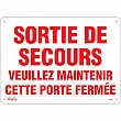Zenith Safety Products - SGM624 - Enseigne «Sortie De Secours» Chaque