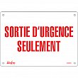 Zenith Safety Products - SGM626 - Enseigne «Sortie D'Urgence» Chaque