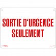 Zenith Safety Products - SGM630 - Enseigne «Sortie D'Urgence» Chaque