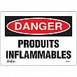 Zenith Safety Products - SGM631 - Enseigne «Produits Inflammables» Chaque