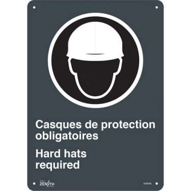 Zenith Safety Products - SGM698 - Enseigne «Hard Hats Required» Chaque