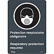 Zenith Safety Products - SGM703 - Enseigne «Protection Respiratoire Respiratory Protection» Chaque