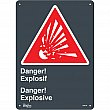 Zenith Safety Products - SGM738 - Enseigne «Explosif/Explosive» Chaque