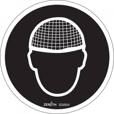 Zenith Safety Products - SGM844 - Enseigne de sécurité CSA - filet à cheveux obligatoire Chaque