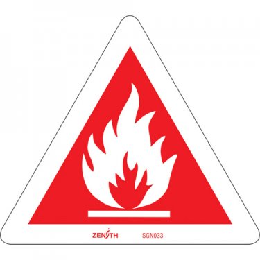 Zenith Safety Products - SGN033 - Flammable CSA Safety Sign Each