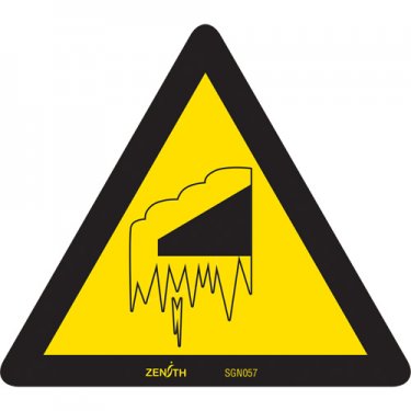 Zenith Safety Products - SGN057 - Falling Snow/Ice CSA Safety Sign Each