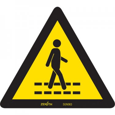 Zenith Safety Products - SGN063 - Pedestrian Safety Lane CSA Safety Sign Each