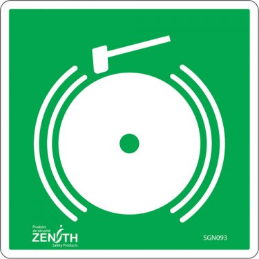 Zenith Safety Products - SGN093 - Enseigne de sécurité CSA - alarme d'urgence Chaque
