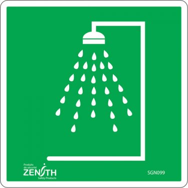 Zenith Safety Products - SGN099 - Enseigne de sécurité CSA - douche d'urgence Chaque