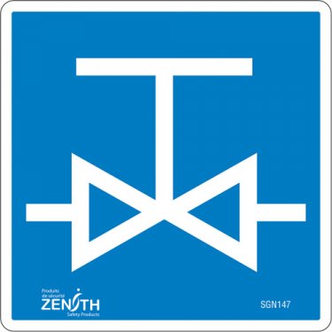 Zenith Safety Products - SGN147 - Valve CSA Safety Sign Each