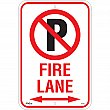 Zenith Safety Products - SGP346 - Enseigne Stationnement interdit «Fire Lane» Chaque