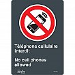 Zenith Safety Products - SGP392 - Enseigne «Téléphone cellulaire interdit /No Cell Phones» Chaque