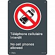 Zenith Safety Products - SGP396 - Enseigne «Téléphone cellulaire interdit /No Cell Phones» Chaque