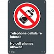 Zenith Safety Products - SGP397 - Enseigne «Téléphone cellulaire interdit /No Cell Phones» Chaque