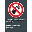 Zenith Safety Products - SGP398 - Enseigne «Téléphone cellulaire interdit /No Cell Phones» Chaque