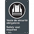 Zenith Safety Products - SGP401 - Enseigne «Port du dossard obligatoire/Safety Vest Required» Chaque