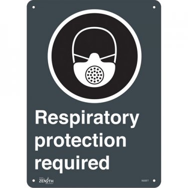 Zenith Safety Products - SGQ877 - Enseigne de sécurité CSA «Respiratory Protection Required» Chaque