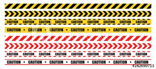 Hazardous warning tape sets must be careful for construction and crime. - 901156696