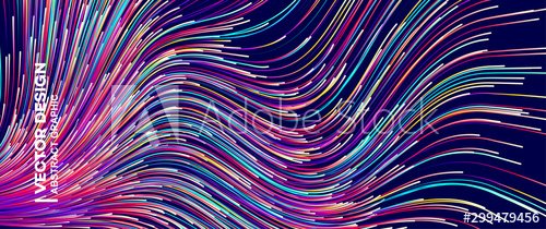 Abstract colorful lines vector background, stylish color background illustration - 901156707