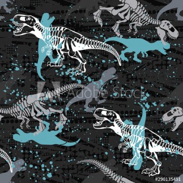 Abstract seamless vector pattern for girls, boys. Creative background with Jurassic period, dinosaur creative Funny wallpaper