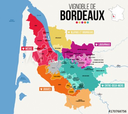 Carte Vignoble de Bordeaux - 901156757