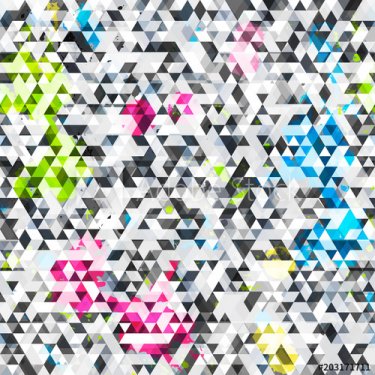 Grunge triangle seamless pattern