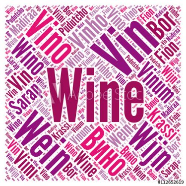 Wine word cloud concept in different languages - 901156762