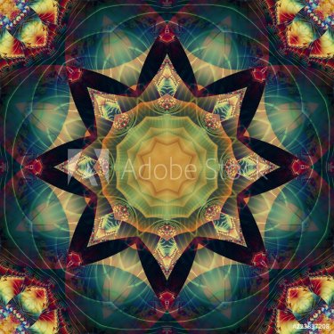 Abstract kaleidoscope multicolored background. Bright flower. Illustration seamless pattern for design.