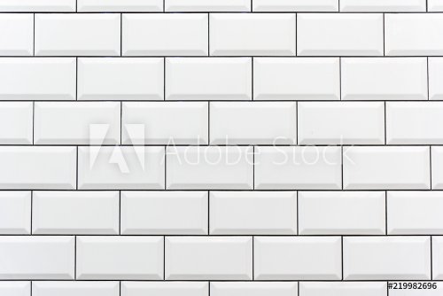 Background from a white tiled wall - 901156805