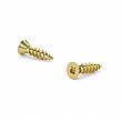 Reliable - FKWB458 - Brass-Plated Wood Screw, Flat Head, Square Drive, Regular Thread, Regular Wood Point - Size: 4 - Square # 0 -  Length: 5/8 - Box of 15 000