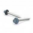 Reliable - RSZ92BVP - Colored Roof Metal Screw, Hex Head with Steel and Neoprene Washer, Self-Tapping Thread, Type A Point - Size: 9 - Hex 1/4 - QC8260 Slate Blue - Length: 2 - Box of 100