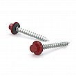 Reliable - RSZ92RVP - Colored Roof Metal Screw, Hex Head with Steel and Neoprene Washer, Self-Tapping Thread, Type A Point - Size: 9 - Hex 1/4 - QC8386 Bright Red - Length: 2 - Box of 100
