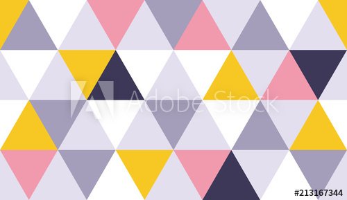 Geometric triangle pattern background with Scandinavian abstract color or Swi... - 901157094