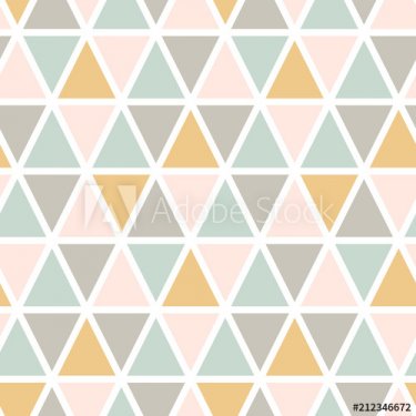 Modern abstract seamless triangle pattern. Scandinavian style. Pastel colors ... - 901157095
