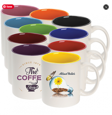 Full Colour Ceramic Colour Accent Mug 11 oz