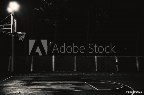 Basketball court by night - 901157254