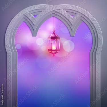 Islamic design background vector festival greeting - 901157356