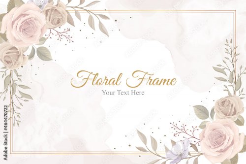 Fond floral avec cadre - 901157606