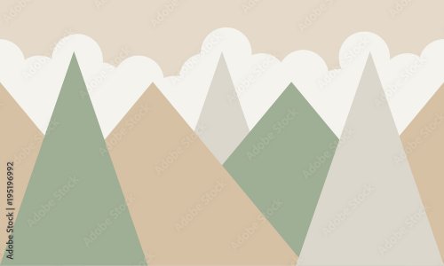 Kids mountain graphic illustration