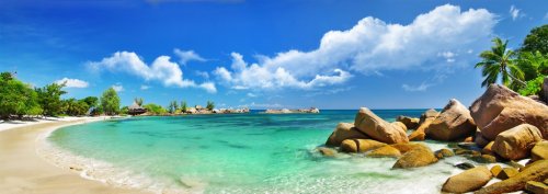 Seychelles , beach panorama - 900051701
