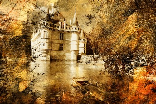 castle - artwork in painting style