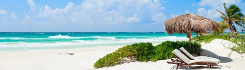 Caribbean beach panorama - 900091880