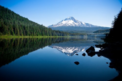 Beautiful Mountain Reflection in Lake - 900099659