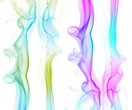 Abstract smoke series, isolated on white