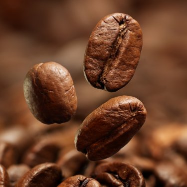 Closeup of coffee beans - 900244492