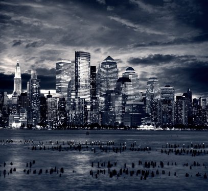 New York City Downtown from Jersey side. - 900333046